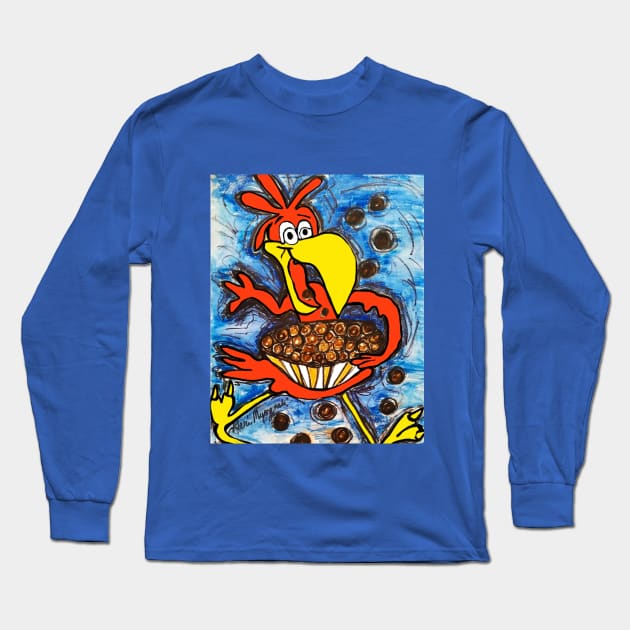 Cuckoo For Cocoa Puffs Long Sleeve T-Shirt by TheArtQueenOfMichigan 